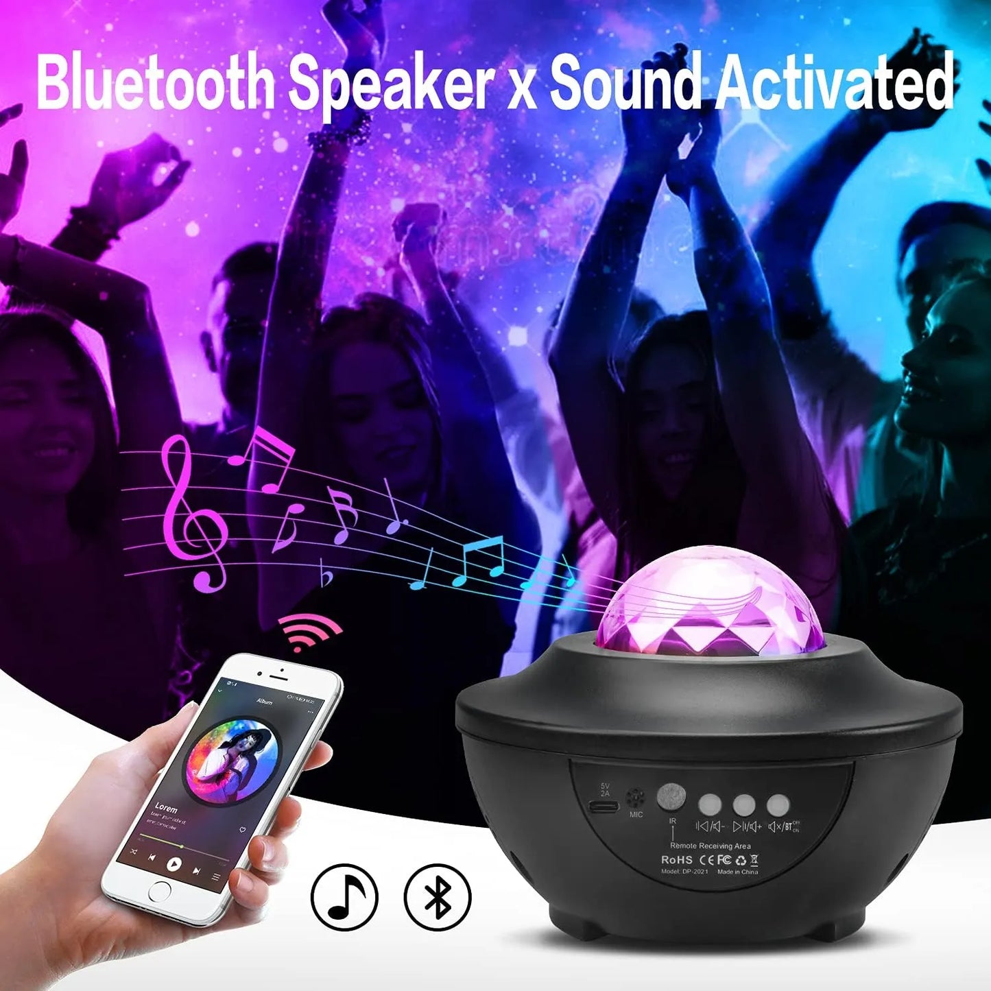 Galaxy Star Projector with dual Speakers