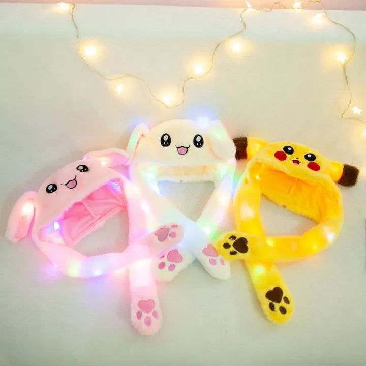 Ear Muff with LED Light Cute Bunny Hat
