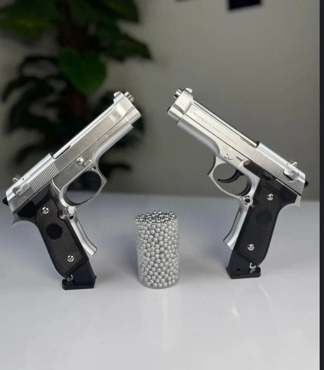 Silver M92 Beretta Airsoft Toy Gun – Realistic, Durable & Fun for Airsoft Enthusiasts