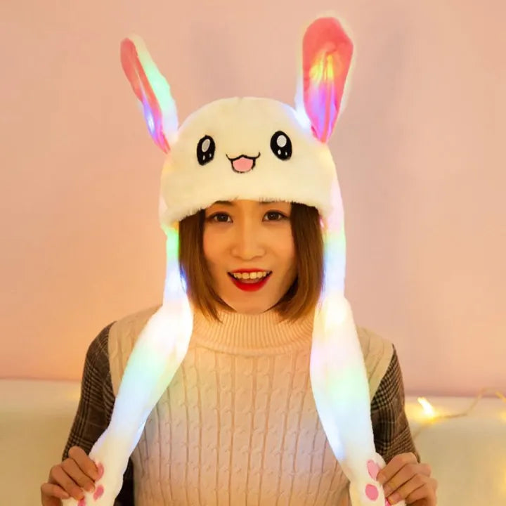 Ear Muff with LED Light Cute Bunny Hat