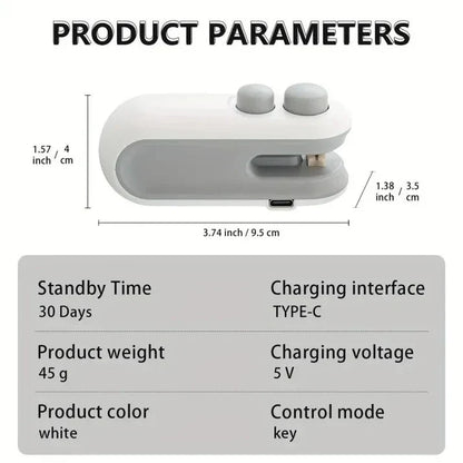 2-in-1 Rechargeable Bag Sealer & Cutter – Keep Food Fresh Easily